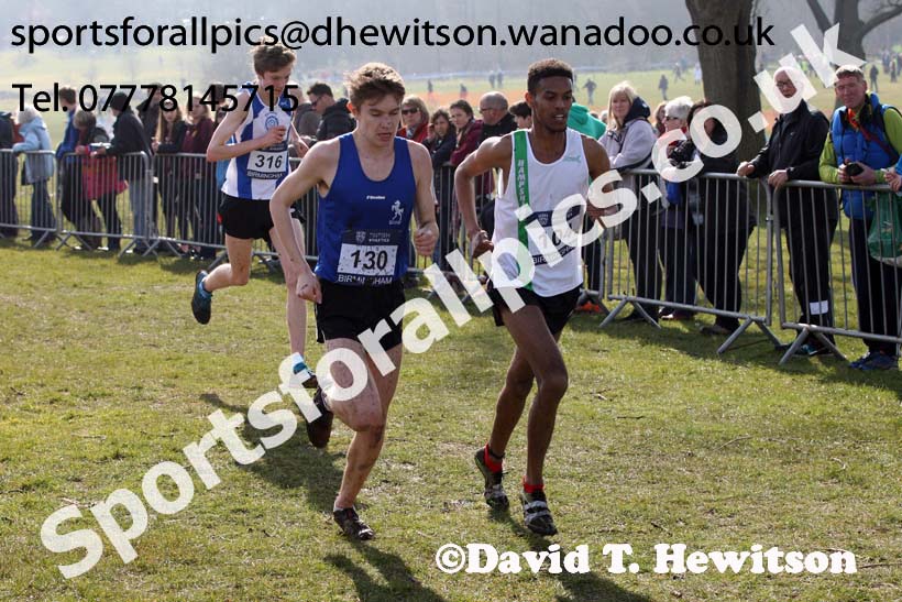 Mens under-20s 2016 Inter Counties Cross Country Champs. and Cross Challenge Final, Cofton Park, Birmingham. Photo: David T. Hewitson/Sports for All Pics